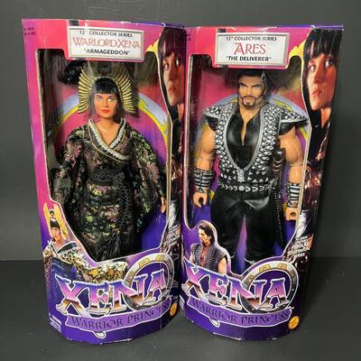 LOT 73: Xena Warrior Princess 12" Dolls (2) - Xena "Armageddon" and Ares "The Deliverer"