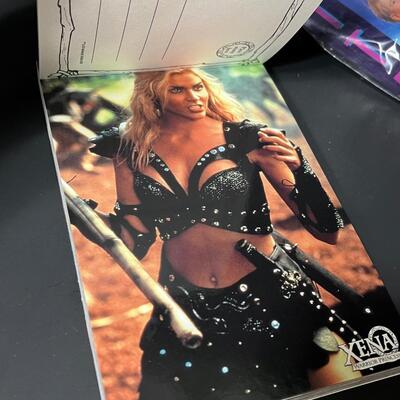 LOT 75: Big Lot of Xena Memorabilia - DVDs, VHS, Jewelry, Posters & More