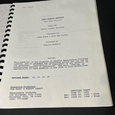 LOT 77: Xena Memorabilia Lot - Show Script, Photos & More