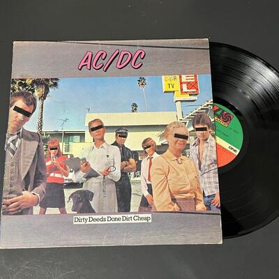 LOT 81: Four AC/DC Vinyl Records - Back In Black & More