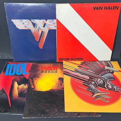 LOT 82: Vinyl Rock Records - Van Halen (2), Billy Idol, Ratt, Judas Priest