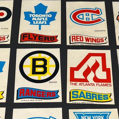 LOT 90: 1973-74 Topps NHL Hockey Stickers