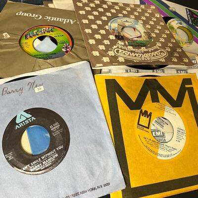 LOT 92: 40+ 45 RPM Singles in Vintage Case  - Lots of Disco