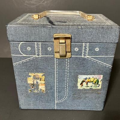 LOT 92: 40+ 45 RPM Singles in Vintage Case  - Lots of Disco