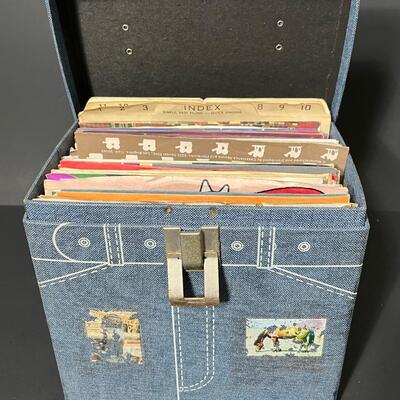 LOT 92: 40+ 45 RPM Singles in Vintage Case  - Lots of Disco