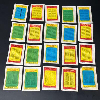 LOT 97: 1971-72 Topps NHL Hockey Booklets - 20 of 24-piece set of Mini-comics