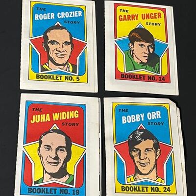LOT 97: 1971-72 Topps NHL Hockey Booklets - 20 of 24-piece set of Mini-comics