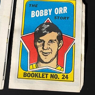 LOT 97: 1971-72 Topps NHL Hockey Booklets - 20 of 24-piece set of Mini-comics