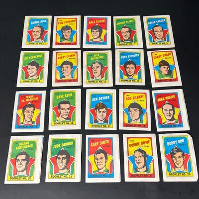 LOT 97: 1971-72 Topps NHL Hockey Booklets - 20 of 24-piece set of Mini-comics