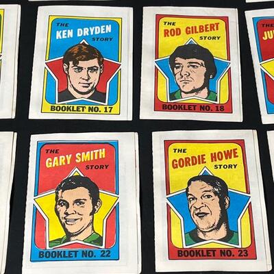 LOT 97: 1971-72 Topps NHL Hockey Booklets - 20 of 24-piece set of Mini-comics