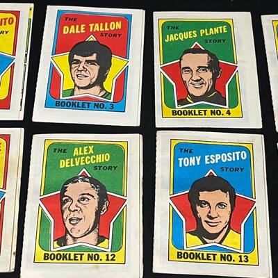 LOT 97: 1971-72 Topps NHL Hockey Booklets - 20 of 24-piece set of Mini-comics