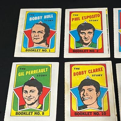 LOT 97: 1971-72 Topps NHL Hockey Booklets - 20 of 24-piece set of Mini-comics