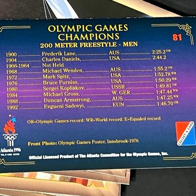 LOT 98: Olympic Trading Cards and Collectibles - Bruce Jenner, Mia Hamm & More