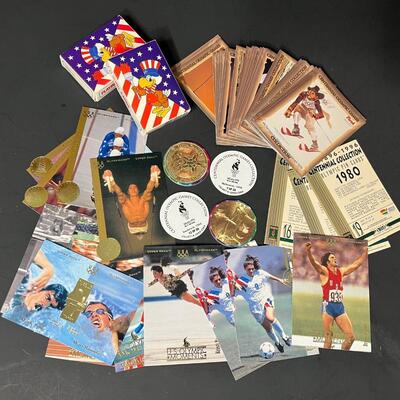 LOT 98: Olympic Trading Cards and Collectibles - Bruce Jenner, Mia Hamm & More
