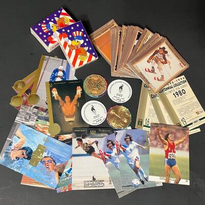 LOT 98: Olympic Trading Cards and Collectibles - Bruce Jenner, Mia Hamm & More