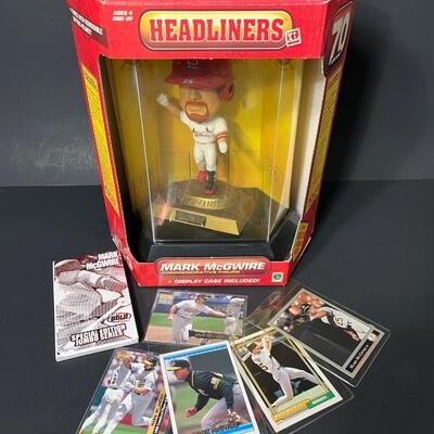LOT 99: Mark McGwire 70 Home Runs Figure + Baseball Cards