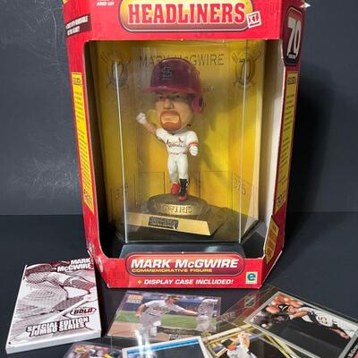 LOT 99: Mark McGwire 70 Home Runs Figure + Baseball Cards