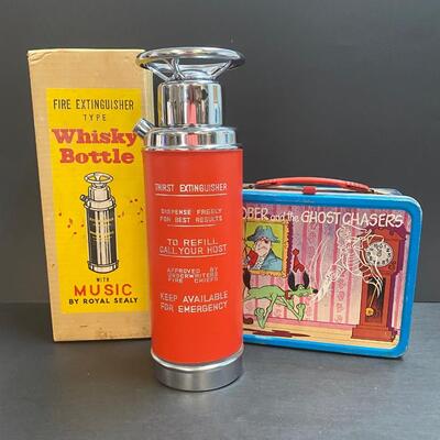 LOT 103: Vintage Whiskey Bottle and Lunchbox