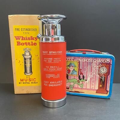 LOT 103: Vintage Whiskey Bottle and Lunchbox