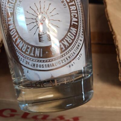 LOT 124 Vintage Camden NJ International Brotherhood of Electrical Workers Glasses
