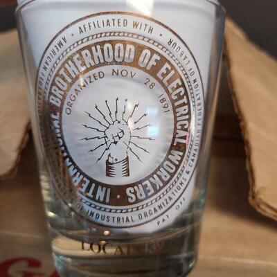 LOT 124 Vintage Camden NJ International Brotherhood of Electrical Workers Glasses