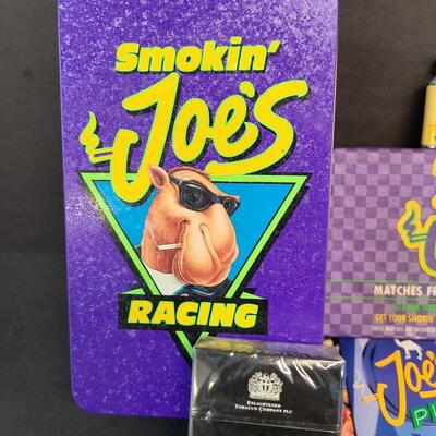 LOT 128: Vintage Advertising Smoking Joes Camel Tin/Lighter/Matches & Death Cigarettes