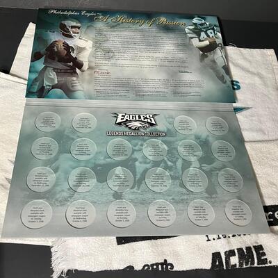 LOT 201: Eagles Collectibles and Cards - Signed Min-Football & More