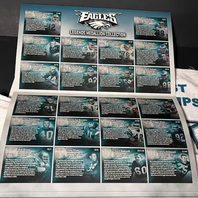 LOT 201: Eagles Collectibles and Cards - Signed Min-Football & More