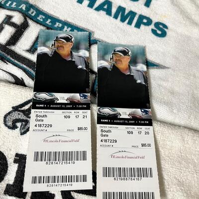 LOT 201: Eagles Collectibles and Cards - Signed Min-Football & More