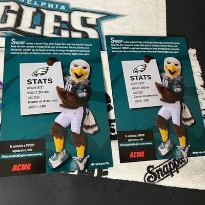 LOT 201: Eagles Collectibles and Cards - Signed Min-Football & More