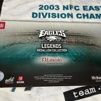 LOT 201: Eagles Collectibles and Cards - Signed Min-Football & More