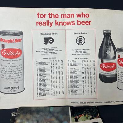 LOT 202: Flyers and Other 70s Hockey Memorabilia in Vintage Case