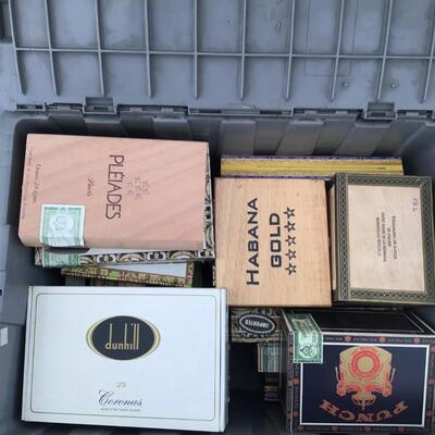 106 Large Container of Empty Cigar Boxes