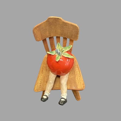 Susan Bergman Chairy Tomato Sculpture - 7"