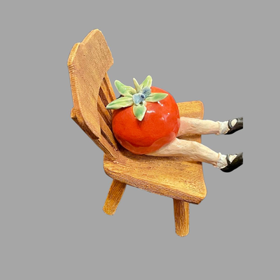 Susan Bergman Chairy Tomato Sculpture - 7"