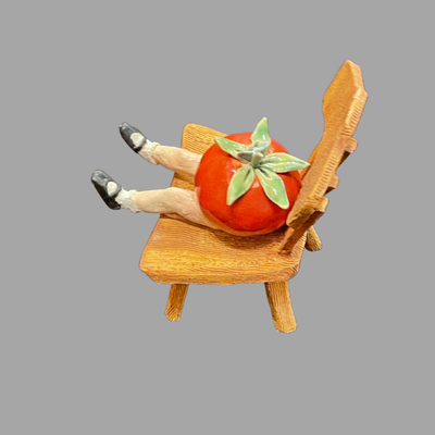 Susan Bergman Chairy Tomato Sculpture - 7"