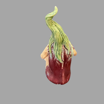 Susan Bergman Sitting Eggplant Sculpture - 8"