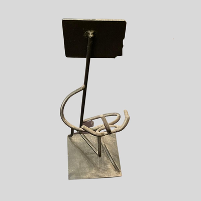 New Orleans Metal Artist (unknown) Flambeaux Carrier Sculpture - 14"