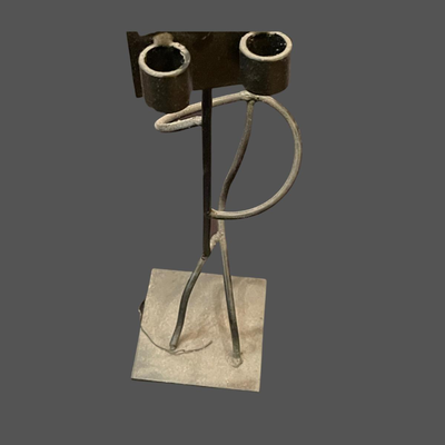 New Orleans Metal Sculpture Artist (unknown) - Flambeaux Carriers - 17"