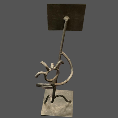 New Orleans Metal Artist (unknown) Sculpture of Flambeaux Carriers `16"