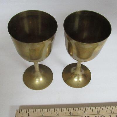 2 Older Brass Goblets