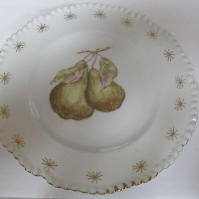 Pair Nice Old Decorative Plates, Fruit Theme