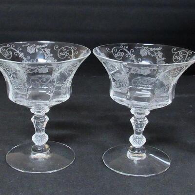 Vintage 1940s Cambridge Glass Co Sherberts, Elaine Pattern