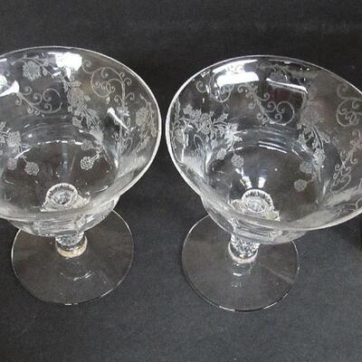 Vintage 1940s Cambridge Glass Co Sherberts, Elaine Pattern