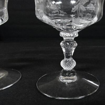 Vintage 1940s Cambridge Glass Co Sherberts, Elaine Pattern