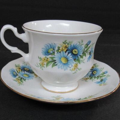 Vintage Queen Anne Bone China, England, Floral Cup/Saucer Set