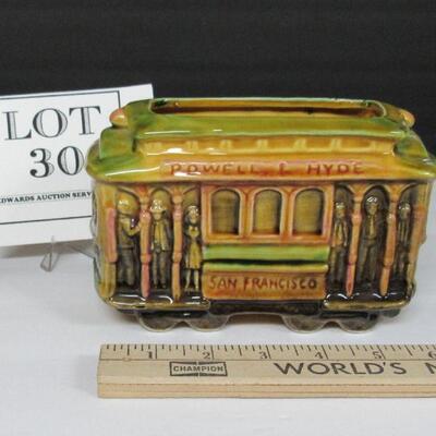 Colorful Vintage San Francisco Cable Car Planter