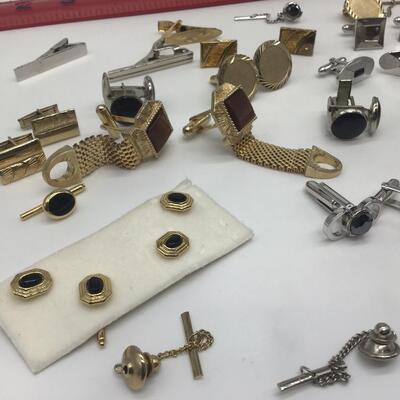 Vintage Lot Cufflinks and Tie clips