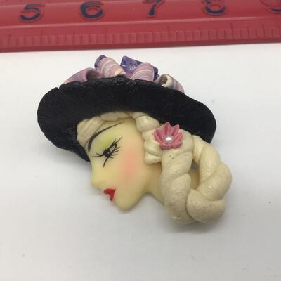 Collectible Face Brooch