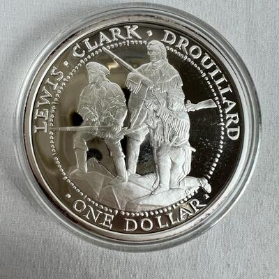 584  Shawnee Nation - Lewis & Clark Prouillard 2003 $ Unc Silver Crown w/ COA